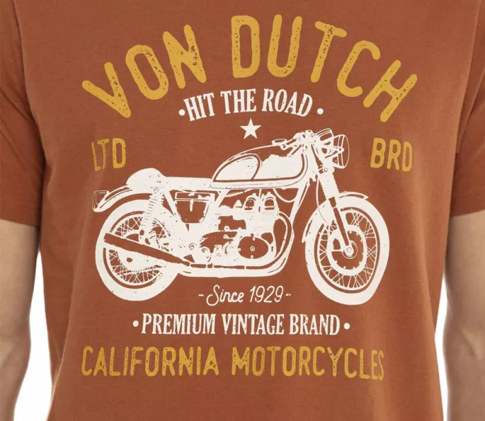 Koszulka męska Von Dutch Hit light coffee