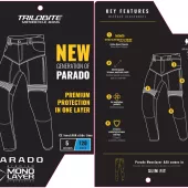 Spodnie motocyklowe Trilobite Parado monolayer AAA slim fit blue (Rozszerzony)