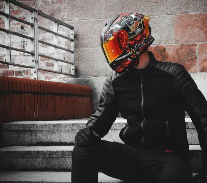 Kask motocyklowy XRC Illustrator matt red