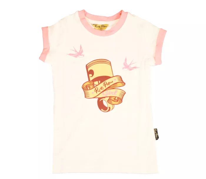 Koszulka dziewczęca Rusty Pistons Ino white/pink