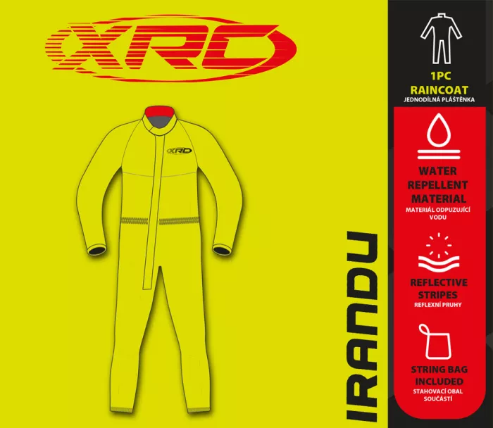 Płaszcz przeciwdeszczowy XRC 21102 Irandu żółty fluo rozmiar 2XL