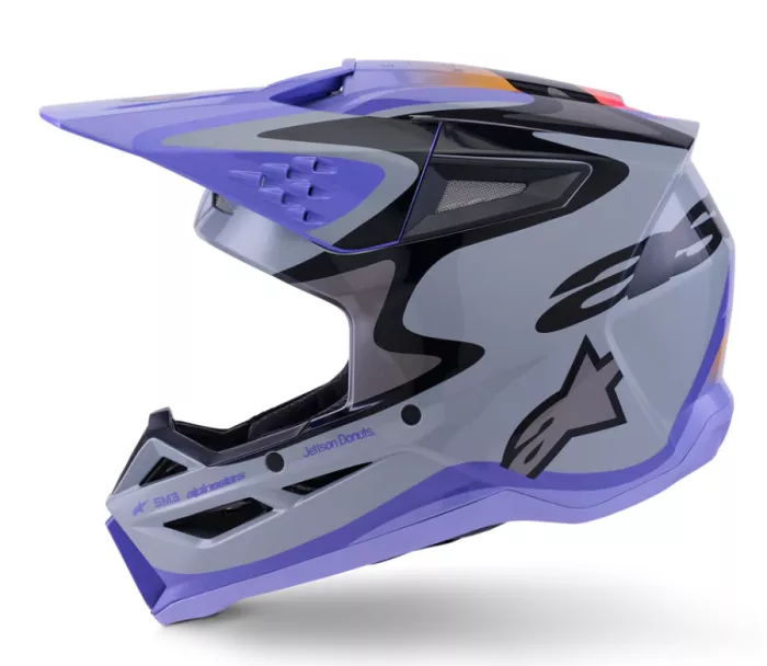 Kask motocrossowy Alpinestars Jettson SM3 grey/purple/black
