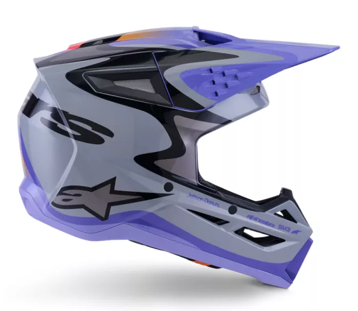 Kask motocrossowy Alpinestars Jettson SM3 grey/purple/black