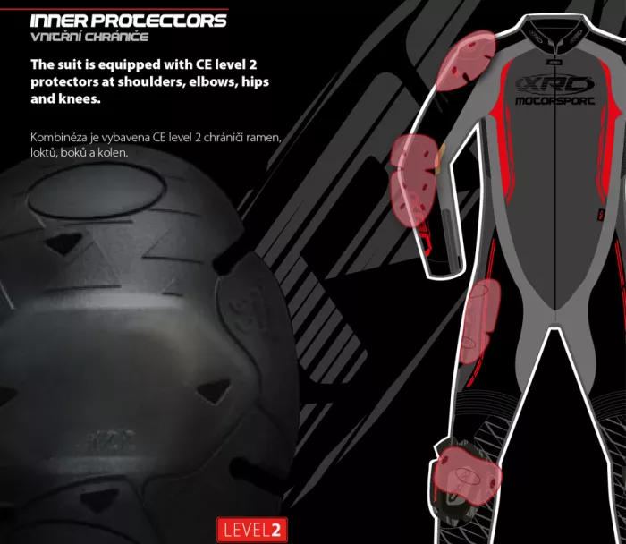 Kombinezon jednoczęściowy XRC Circuito HLT men Tech10 black/white/fluo