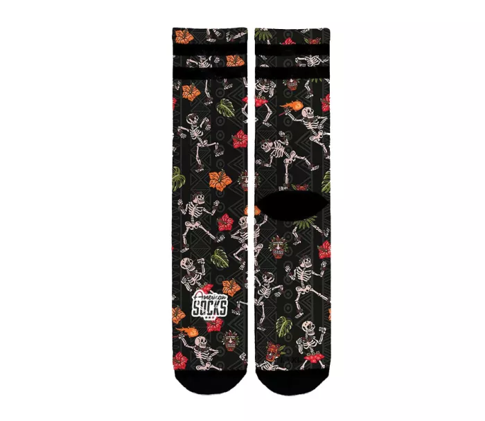 Designerskie skarpetki American Socks AS237 Dancing Skeletons w rozmiarze L/XL