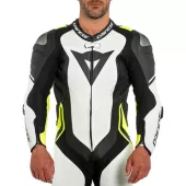 Kombinezon motocyklowy Dainese LAGUNA SECA 4 BIAŁY / CZARNY / ŻÓŁTY FLUO