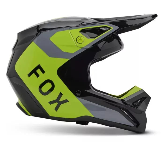 Fox V1 Lean Helmet Grey/Yellow vel. S
