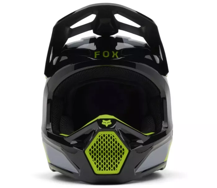 Fox V1 Lean Helmet Grey/Yellow vel. S