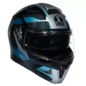 Kask składany AGV E2206 STREETMODULAR LEDRO MATT BLACK/POWDER BLUE