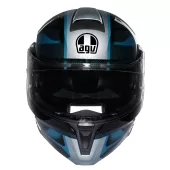 Kask składany AGV E2206 STREETMODULAR LEDRO MATT BLACK/POWDER BLUE