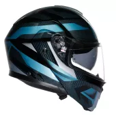 Kask składany AGV E2206 STREETMODULAR LEDRO MATT BLACK/POWDER BLUE
