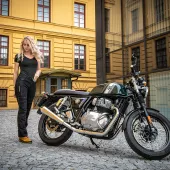 Damskie jeansy motocyklowe Kevlar Trilobite 661 Parado slim fit czarne poziom 2