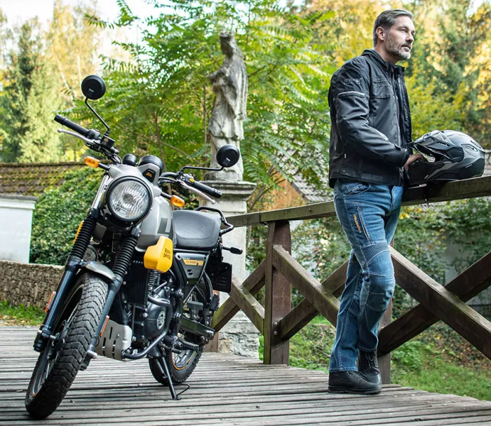 Jeansy Kevlar motocyklowe Trilobite 661 Parado niebieskie SLIM