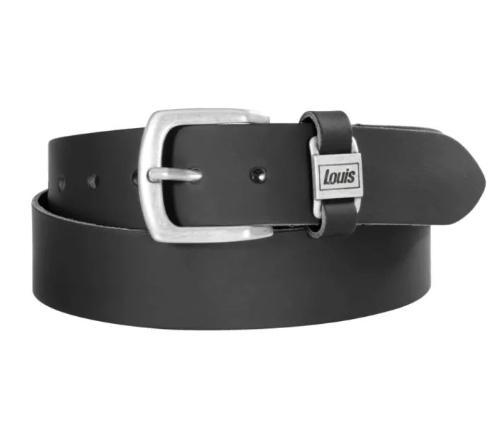 Pasek skórzany Louis czarny