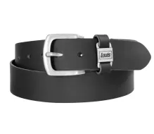 Pasek skórzany Louis czarny 110cm