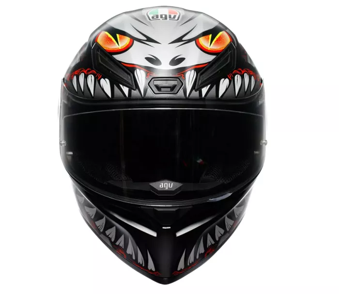 Integralny kask AGV K1 S E2206 LYZARD MATT BLACK/GREY/RED