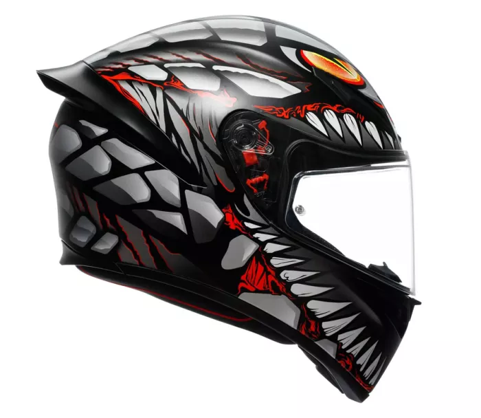 Integralny kask AGV K1 S E2206 LYZARD MATT BLACK/GREY/RED