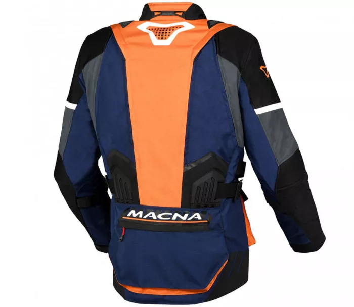 Kurtka motocyklowa Macna Domane granatowo-pomarańczowo-czarna męska, rozmiar XL
