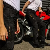 Jeansy motocyklowe męskie Trilobite Parado doublelayer AAA regular fit black level 2