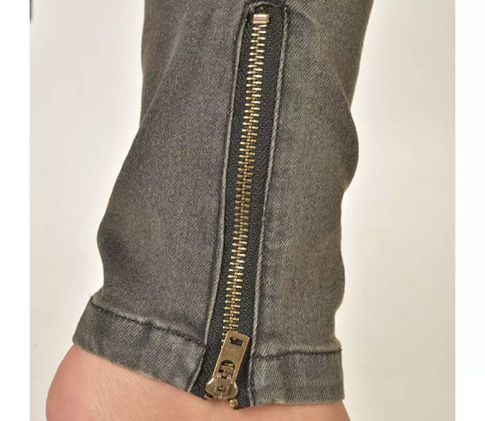 Damskie jeansy motocyklowe Trilobite Micas Urban szare rozmiar 28