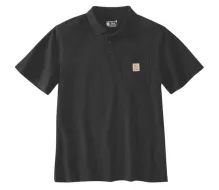 Koszulka polo CARHARTT Midweight S/S Pocket black
