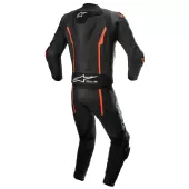 Dwuczęściowy kombinezon skórzany Alpinestars Missile V2 black/red fluo
