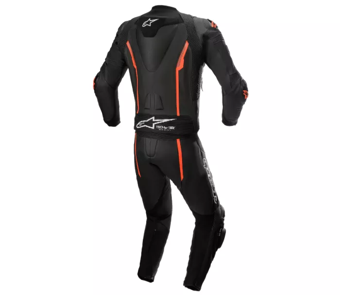 Dwuczęściowy kombinezon skórzany Alpinestars Missile V2 black/red fluo