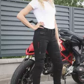 Damskie spodnie motocyklowe Trilobite Parado monolayer AAA slim fit jeans black