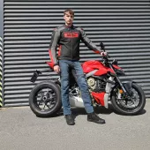 Kurtka skórzana XRC Moos 2.0 HLT men blk/red/wht