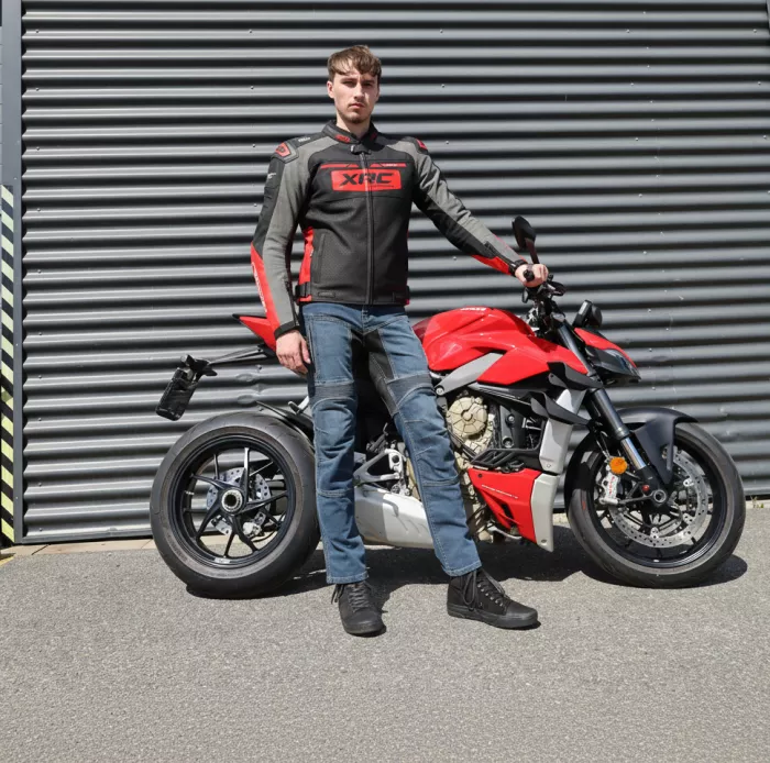 Kurtka skórzana XRC Moos 2.0 HLT men blk/red/wht