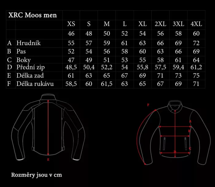 XRC Moos 2.0 HLT men leather jacket blk/red/wht vel. 56