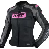 XRC Moos 2.0 HLT ladies leather jacket blk/pink/grey vel. 52