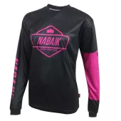 Damska koszulka Nabajk Deshtny long sleeve black/pink