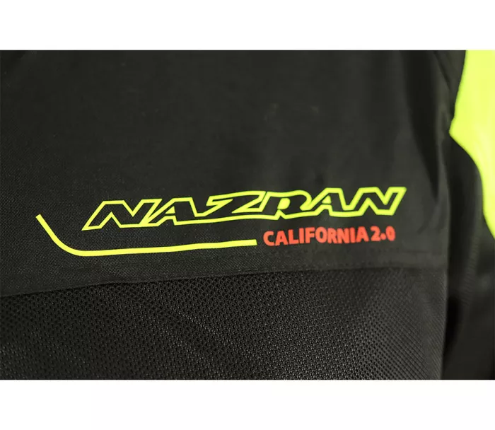 Kurtka motocyklowa Nazran California 2.0 czarna / fluo kompatybilna z Tech-air rozmiar L