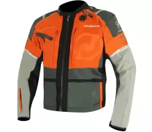Kurtka motocyklowa Nazran Cavell Dakar pomarańczowo-szara kompatybilna z Tech-Air®