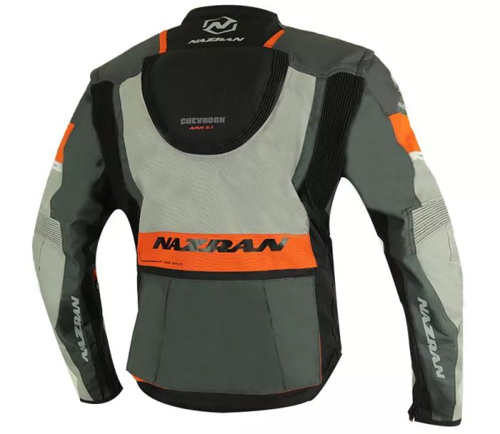 Kurtka motocyklowa Nazran Cavell Dakar pomarańczowo-szara kompatybilna z Tech-Air®