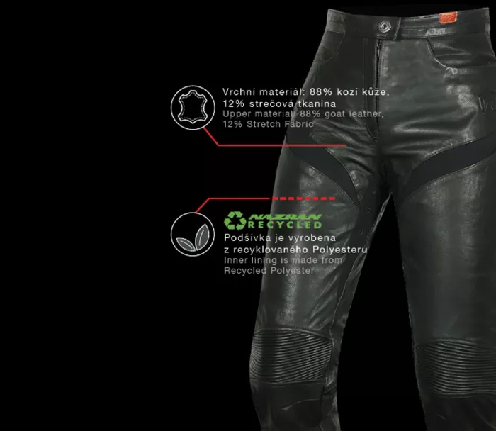 Spodnie motocyklowe damskie Nazran Lora 2.0 czarne rozmiar M