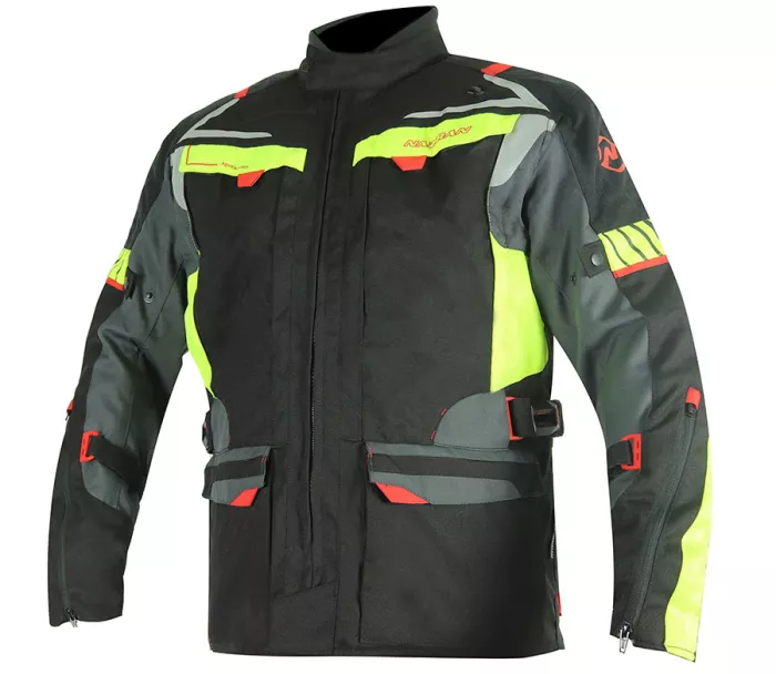 Kurtka motocyklowa Nazran Moritz 2.0 czarna / szara / fluo rozmiar 2XL