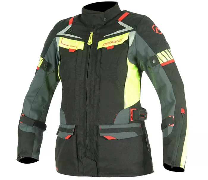 Damska kurtka motocyklowa Nazran Moritz 2.0 czarna / szara / fluo rozmiar S