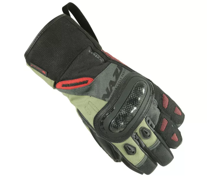 Rękawice motocyklowe Nazran Traveller TRA-05 WTP czarne / khaki rozmiar 2XL