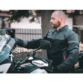 Kurtka motocyklowa Nazran California 2.0 czarno-szara, kompatybilna z Tech-air