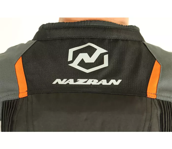 Kurtka motocyklowa Nazran Cavell Dakar pomarańczowo-szara kompatybilna z Tech-Air®
