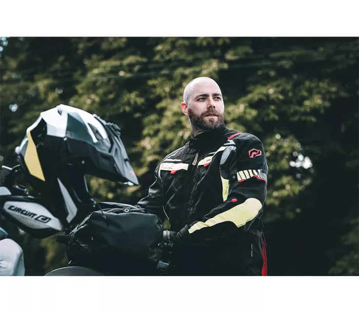 Kurtka motocyklowa Nazran Moritz 2.0 czarna / szara / fluo