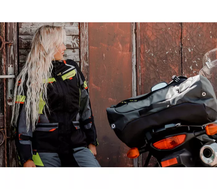 Damska kurtka motocyklowa Nazran Moritz 2.0 czarna / szara / fluo
