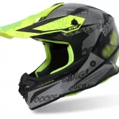 Kask motocrossowy XRC Dousman szary/żółty fluo