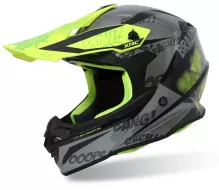 Kask motocrossowy XRC Dousman szary/żółty fluo rozmiar XS