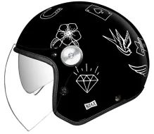 Otwórz kask motocyklowy NEXX X.G30 Tattoo black white