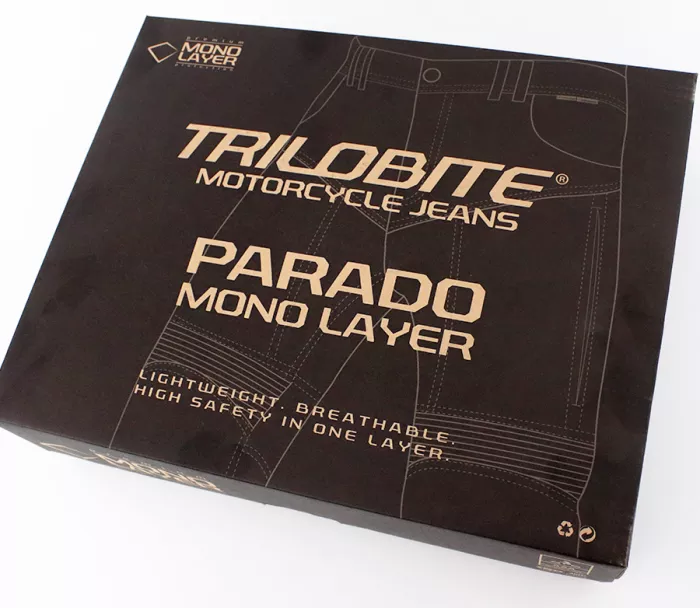 Dżinsy motocyklowe Trilobite Parado monolayer AAA slim fit black