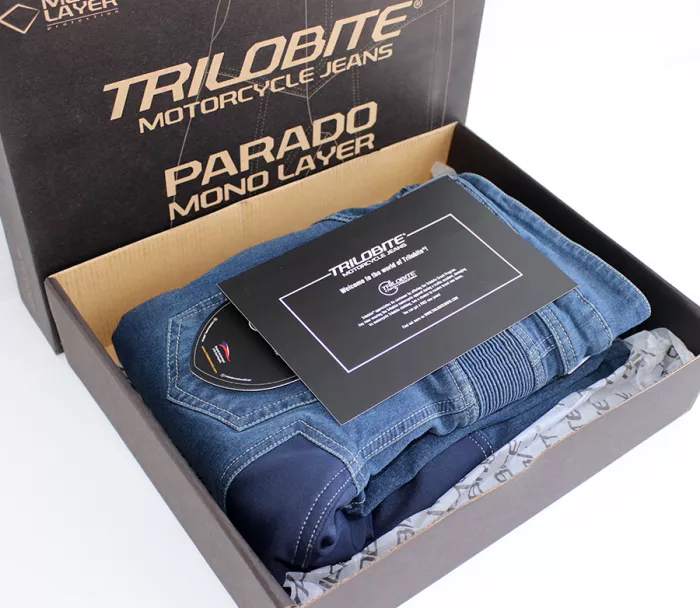 Dżinsy motocyklowe Trilobite Parado monolayer AAA slim fit black