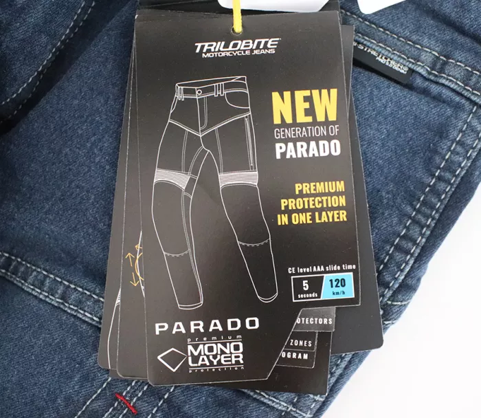 Dżinsy motocyklowe Trilobite Parado monolayer AAA slim fit black